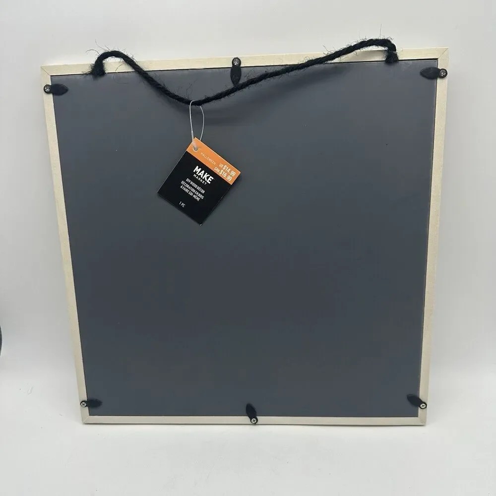 Make Market Halloween Boo Ghost Spiderweb Wood Wall Sign Unfinished Craft DIY